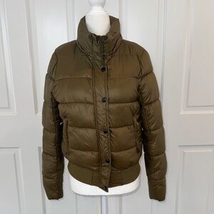 Stylish Khaki Puffer Jacket for Women